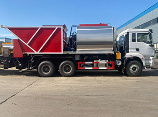 shacman 12+9 m³ bitumen and chipping truck