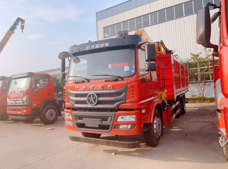 truck mounted crane with dump box