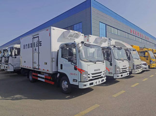 isuzu medical waste refrigerator truck