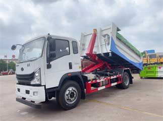 China sinotruk 8cbm hook arm dump garbage truck