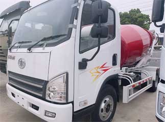 China new FAW 5cbm concrete mixer tank truck